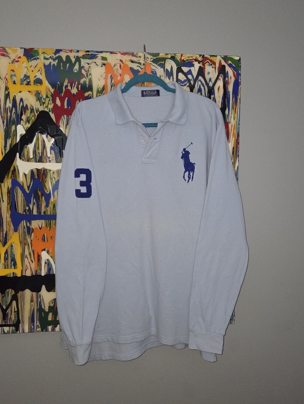 POLO. BIG HORSE. Baby Blue. Mens Size Large. EUC. Cotton. $39